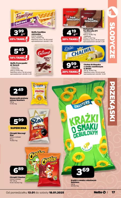 Netto - gazetka promocyjna Gazetka Spożywcza od poniedziałku 13.01 do soboty 18.01 - strona 17