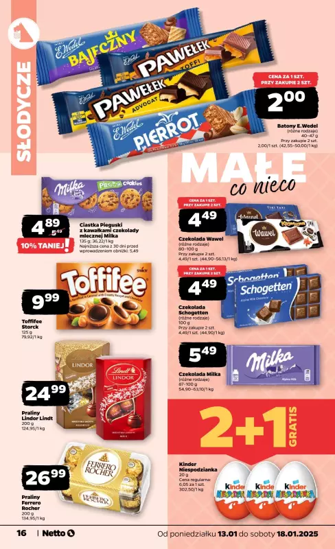 Netto - gazetka promocyjna Gazetka Spożywcza od poniedziałku 13.01 do soboty 18.01 - strona 16