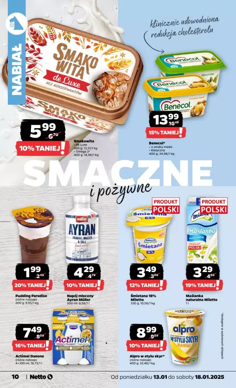 Netto - gazetka promocyjna Gazetka Spożywcza od poniedziałku 13.01 do soboty 18.01 - strona 10