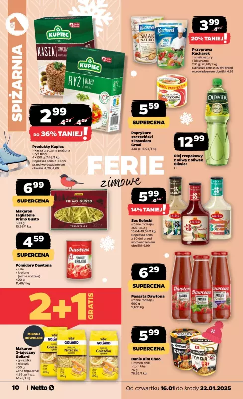 Netto - gazetka promocyjna Gazetka spożywcza od czwartku 16.01 do środy 22.01 - strona 10