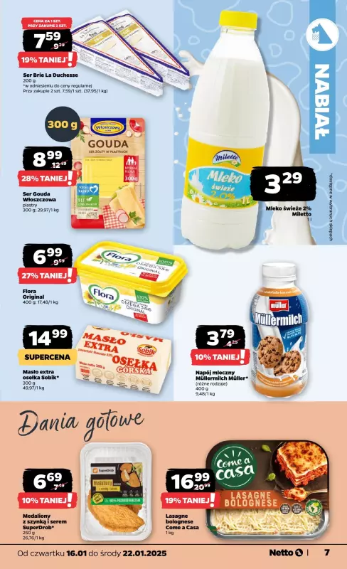 Netto - gazetka promocyjna Gazetka spożywcza od czwartku 16.01 do środy 22.01 - strona 7