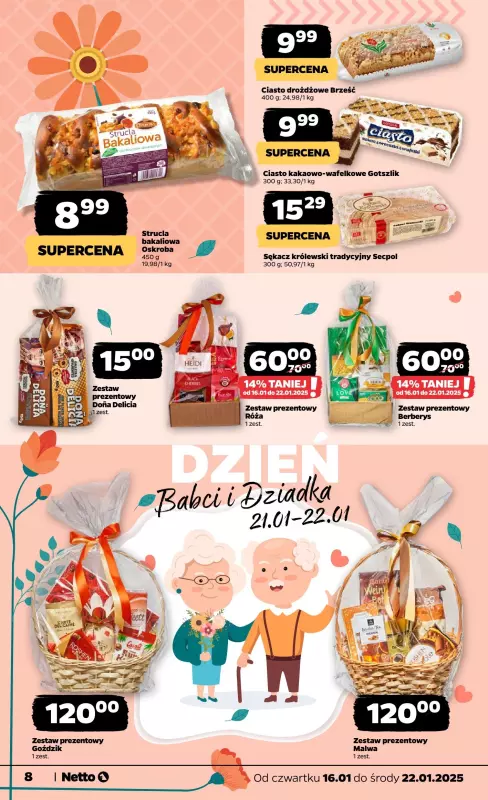 Netto - gazetka promocyjna Gazetka spożywcza od czwartku 16.01 do środy 22.01 - strona 8