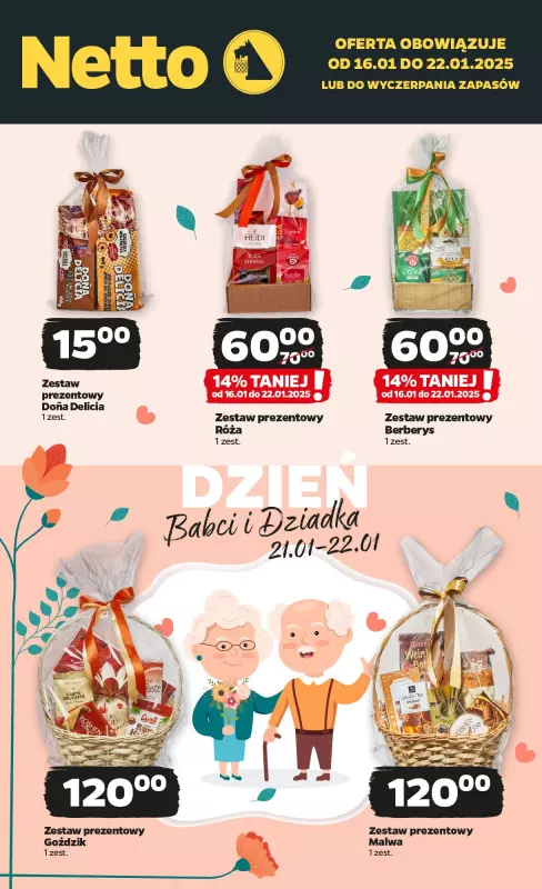 Netto - gazetka promocyjna Dzień Babci i Dziadka w Netto! od czwartku 16.01 do niedzieli 19.01