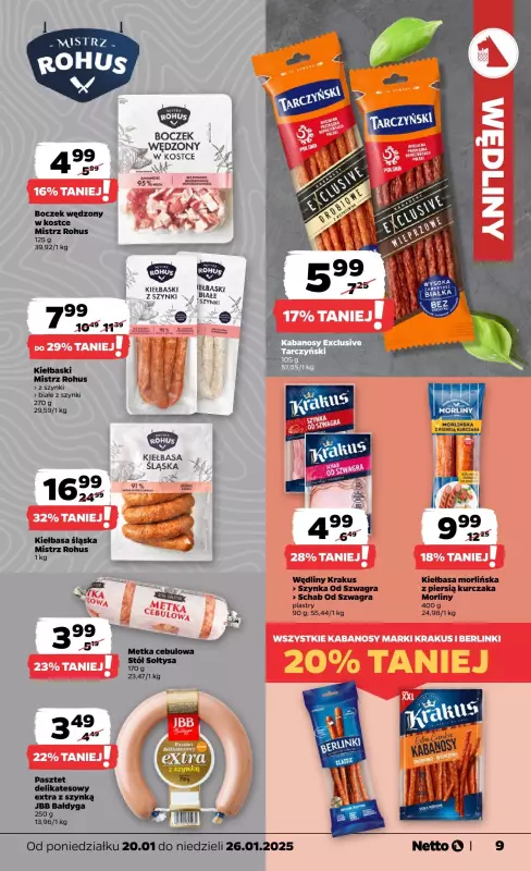 Netto - gazetka promocyjna Gazetka Spożywcza od poniedziałku 20.01 do niedzieli 26.01 - strona 9