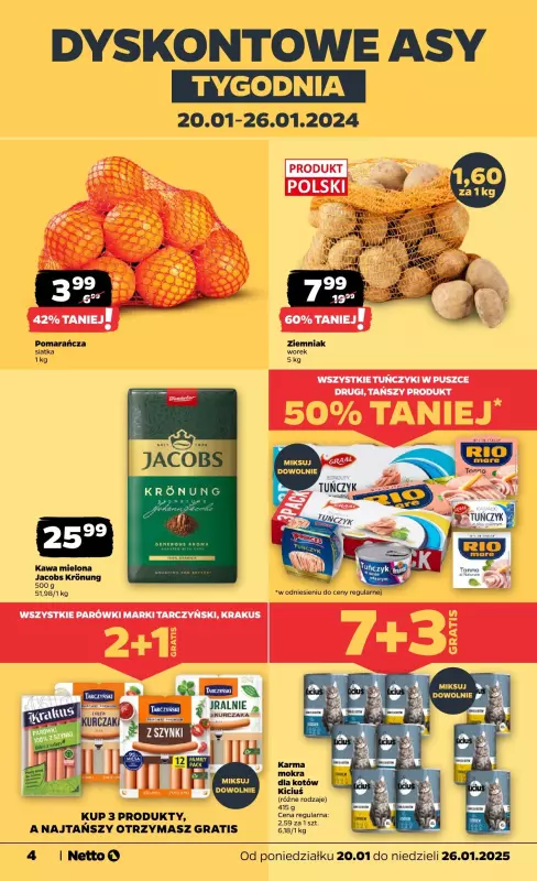 Netto - gazetka promocyjna Gazetka Spożywcza od poniedziałku 20.01 do niedzieli 26.01 - strona 4