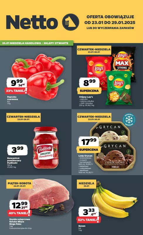 Netto - gazetka promocyjna Weekendowe promocje w Netto! od czwartku 23.01 do niedzieli 26.01