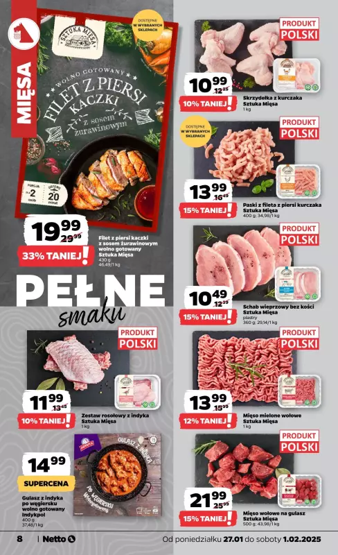 Netto - gazetka promocyjna Gazetka Spożywcza od poniedziałku 27.01 do soboty 01.02 - strona 8