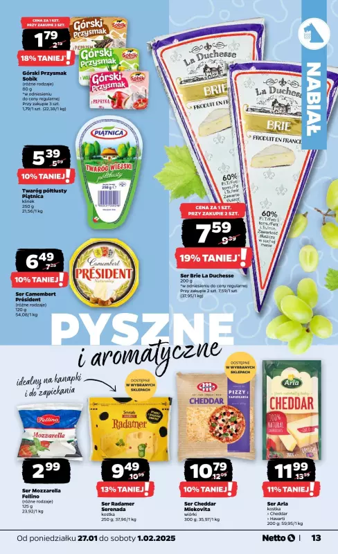 Netto - gazetka promocyjna Gazetka Spożywcza od poniedziałku 27.01 do soboty 01.02 - strona 13