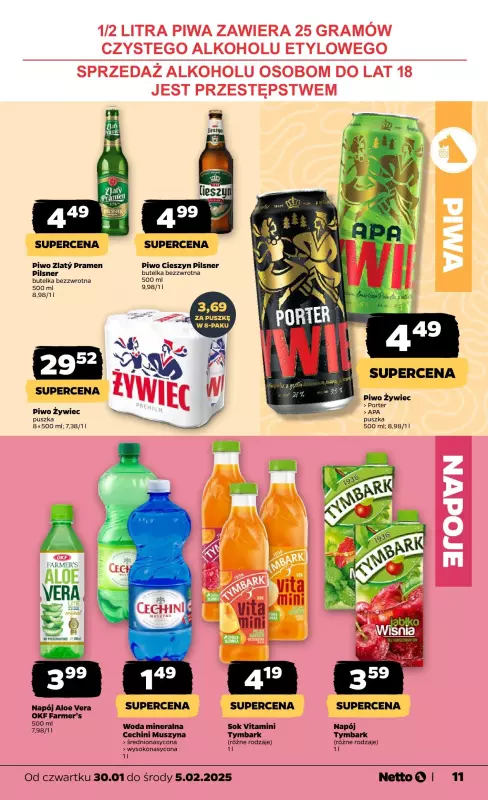 Netto - gazetka promocyjna Gazetka Spożywcza od czwartku 30.01 do środy 05.02 - strona 11