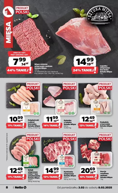 Netto - gazetka promocyjna Gazetka Spożywcza od poniedziałku 03.02 do soboty 08.02 - strona 8