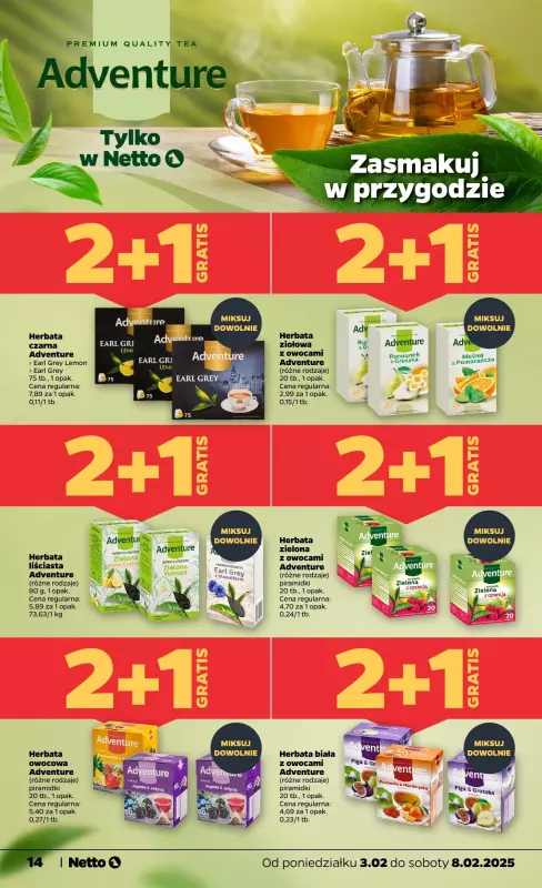 Netto - gazetka promocyjna Gazetka Spożywcza od poniedziałku 03.02 do soboty 08.02 - strona 14