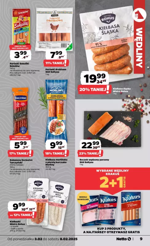 Netto - gazetka promocyjna Gazetka Spożywcza od poniedziałku 03.02 do soboty 08.02 - strona 9