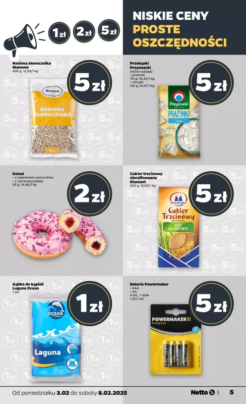 Netto - gazetka promocyjna Gazetka Spożywcza od poniedziałku 03.02 do soboty 08.02 - strona 5