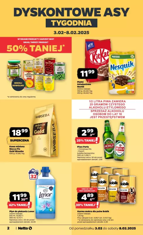 Netto - gazetka promocyjna Gazetka Spożywcza od poniedziałku 03.02 do soboty 08.02 - strona 2