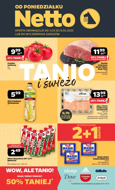 Netto - gazetka promocyjna Gazetka Spożywcza od poniedziałku 03.02 do soboty 08.02