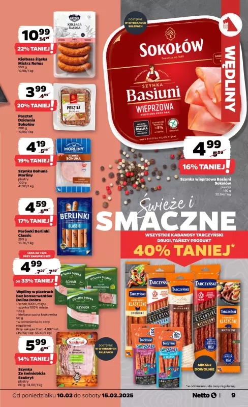 Netto - gazetka promocyjna Gazetka Spożywcza od poniedziałku 10.02 do soboty 15.02 - strona 9