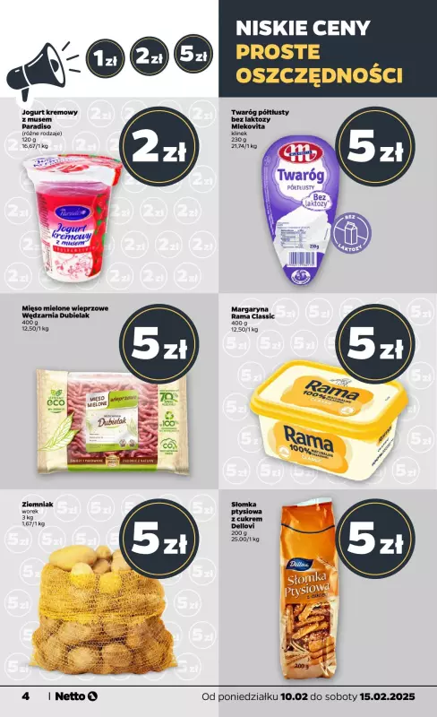 Netto - gazetka promocyjna Gazetka Spożywcza od poniedziałku 10.02 do soboty 15.02 - strona 4