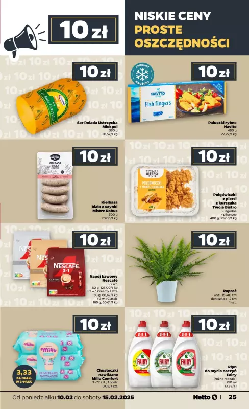 Netto - gazetka promocyjna Gazetka Spożywcza od poniedziałku 10.02 do soboty 15.02 - strona 25