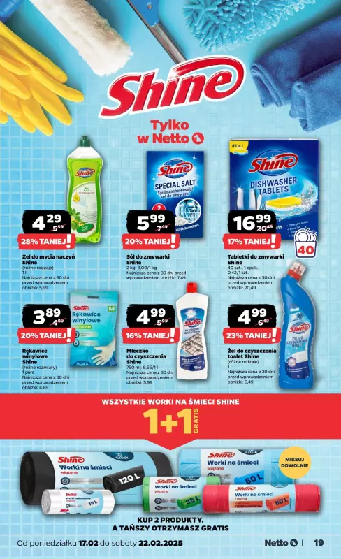 Netto - gazetka promocyjna Gazetka Spożywcza od poniedziałku 17.02 do soboty 22.02 - strona 19