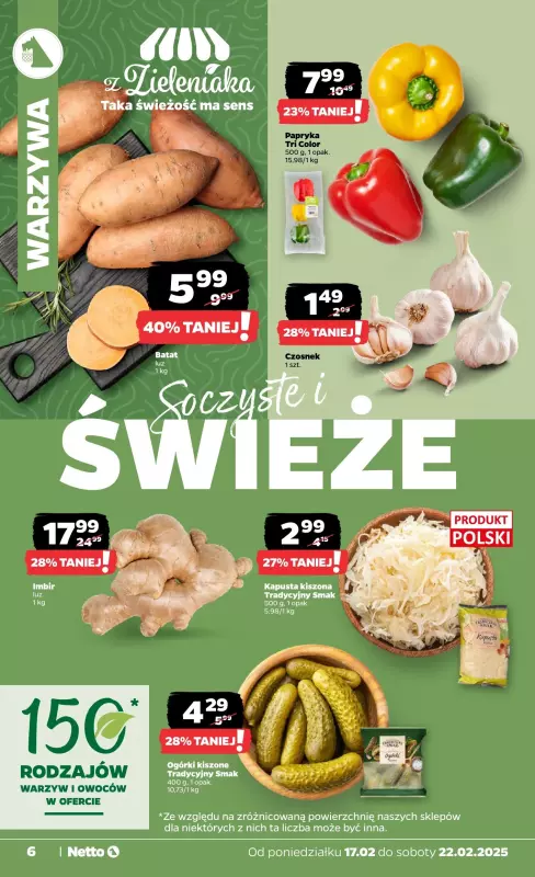 Netto - gazetka promocyjna Gazetka Spożywcza od poniedziałku 17.02 do soboty 22.02 - strona 6