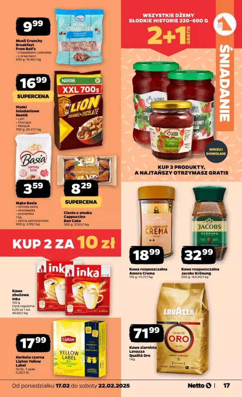 Netto - gazetka promocyjna Gazetka Spożywcza od poniedziałku 17.02 do soboty 22.02 - strona 17