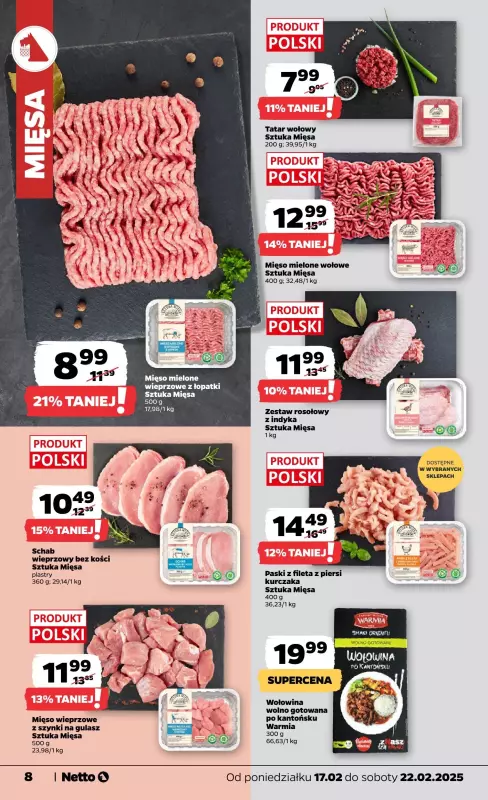 Netto - gazetka promocyjna Gazetka Spożywcza od poniedziałku 17.02 do soboty 22.02 - strona 8