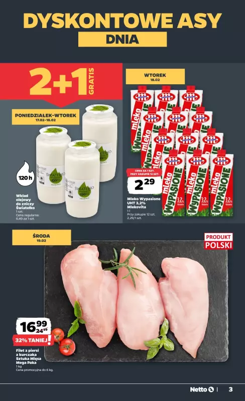 Netto - gazetka promocyjna Gazetka Spożywcza od poniedziałku 17.02 do soboty 22.02 - strona 3