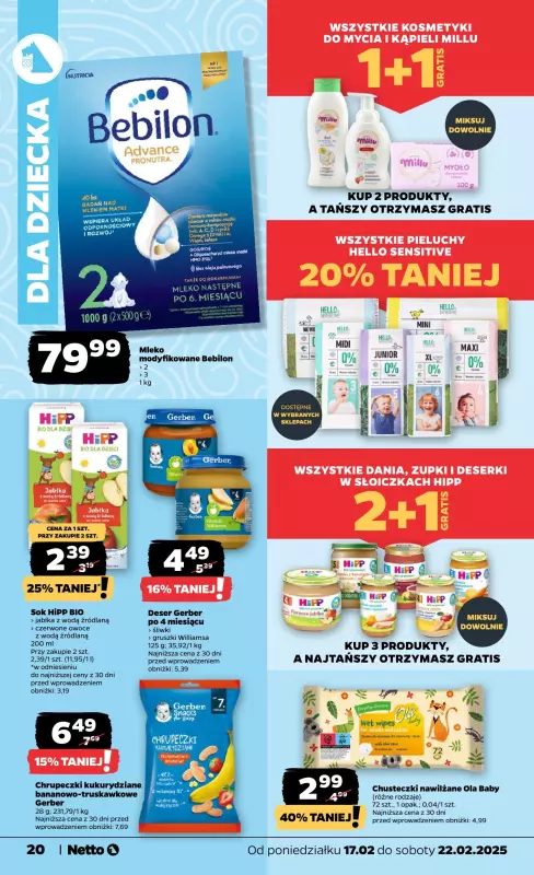 Netto - gazetka promocyjna Gazetka Spożywcza od poniedziałku 17.02 do soboty 22.02 - strona 20