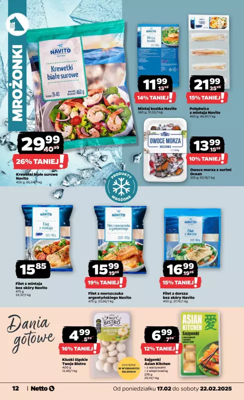 Netto - gazetka promocyjna Gazetka Spożywcza od poniedziałku 17.02 do soboty 22.02 - strona 12