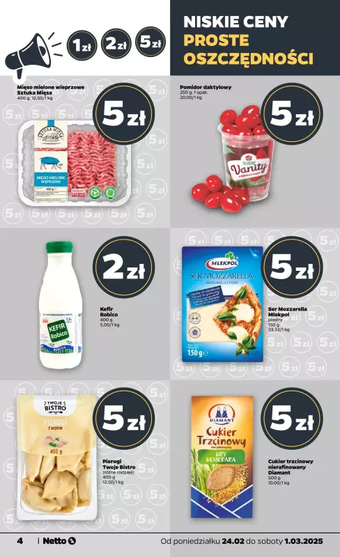 Netto - gazetka promocyjna Gazetka Spożywcza od poniedziałku 24.02 do soboty 01.03 - strona 4