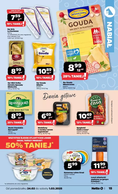 Netto - gazetka promocyjna Gazetka Spożywcza od poniedziałku 24.02 do soboty 01.03 - strona 15