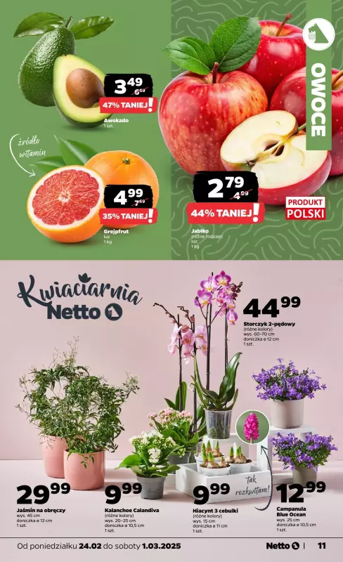 Netto - gazetka promocyjna Gazetka Spożywcza od poniedziałku 24.02 do soboty 01.03 - strona 11