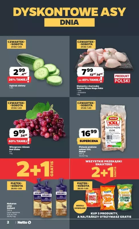 Netto - gazetka promocyjna Gazetka Spożywcza od czwartku 27.02 do środy 05.03 - strona 2