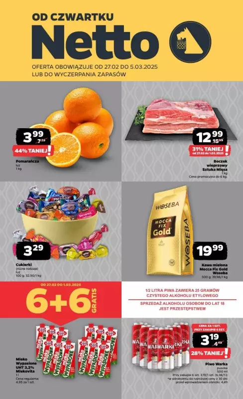 Netto - gazetka promocyjna Gazetka Spożywcza od czwartku 27.02 do środy 05.03