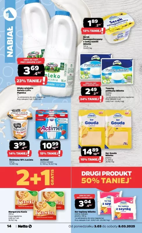 Netto - gazetka promocyjna Gazetka Spożywcza od poniedziałku 03.03 do soboty 08.03 - strona 14