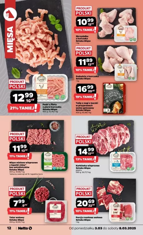 Netto - gazetka promocyjna Gazetka Spożywcza od poniedziałku 03.03 do soboty 08.03 - strona 12