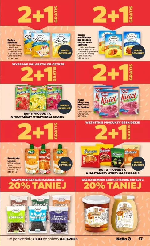 Netto - gazetka promocyjna Gazetka Spożywcza od poniedziałku 03.03 do soboty 08.03 - strona 17