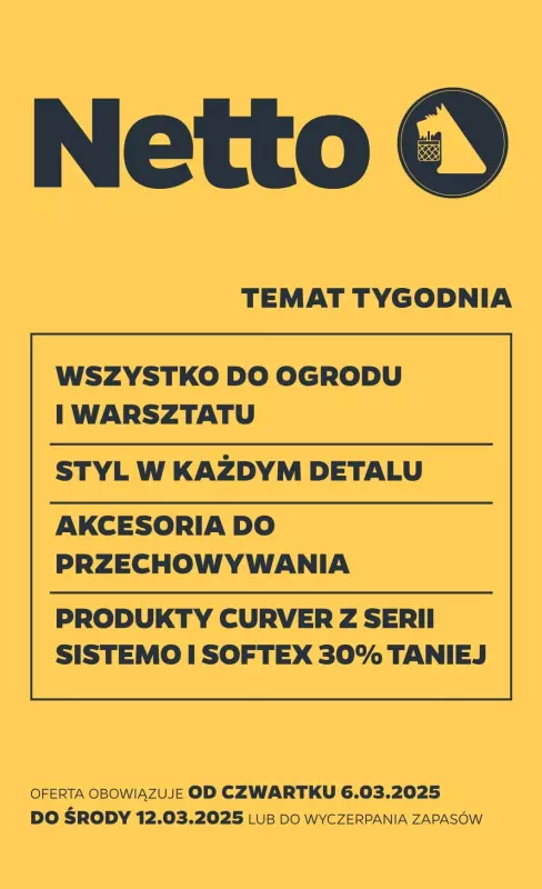 Netto - gazetka promocyjna Gazetka Non Food od czwartku 06.03 do środy 12.03