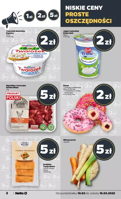 Netto - gazetka promocyjna Gazetka Spożywcza od poniedziałku 10.03 do soboty 15.03 - strona 2