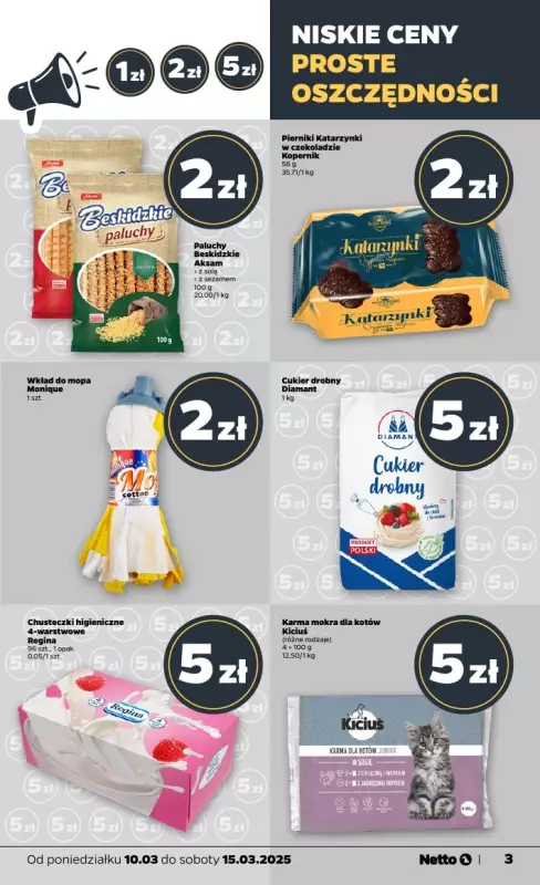 Netto - gazetka promocyjna Gazetka Spożywcza od poniedziałku 10.03 do soboty 15.03 - strona 3