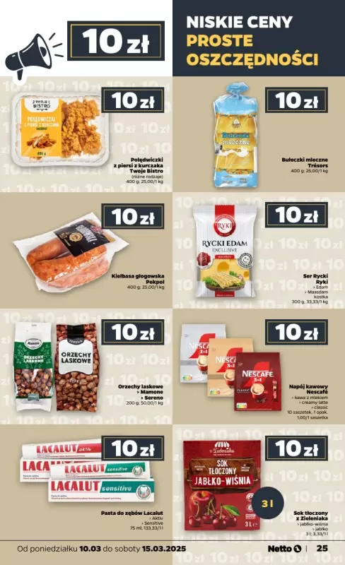 Netto - gazetka promocyjna Gazetka Spożywcza od poniedziałku 10.03 do soboty 15.03 - strona 25