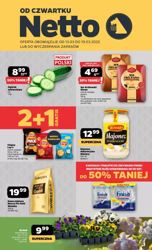 Netto - gazetka promocyjna Gazetka Spożywcza od czwartku 13.03 do środy 19.03