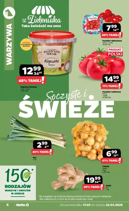 Netto - gazetka promocyjna Gazetka Spożywcza od poniedziałku 17.03 do soboty 22.03 - strona 6