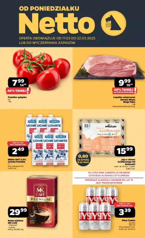 Netto - gazetka promocyjna Gazetka Spożywcza od poniedziałku 17.03 do soboty 22.03