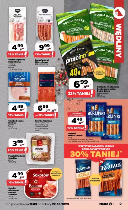 Netto - gazetka promocyjna Gazetka Spożywcza od poniedziałku 17.03 do soboty 22.03 - strona 9