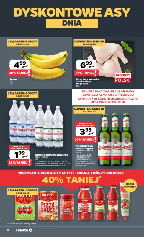 Netto - gazetka promocyjna Gazetka Spożywcza od czwartku 20.03 do środy 26.03 - strona 2