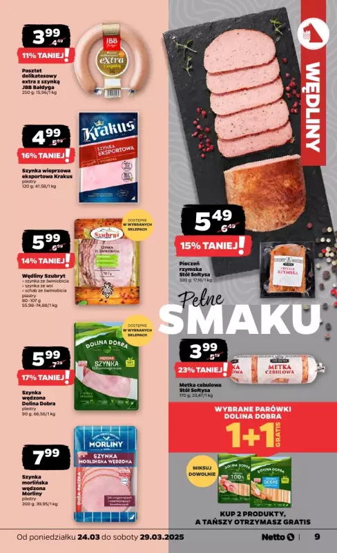 Netto - gazetka promocyjna Gazetka Spożywcza od poniedziałku 24.03 do soboty 29.03 - strona 9