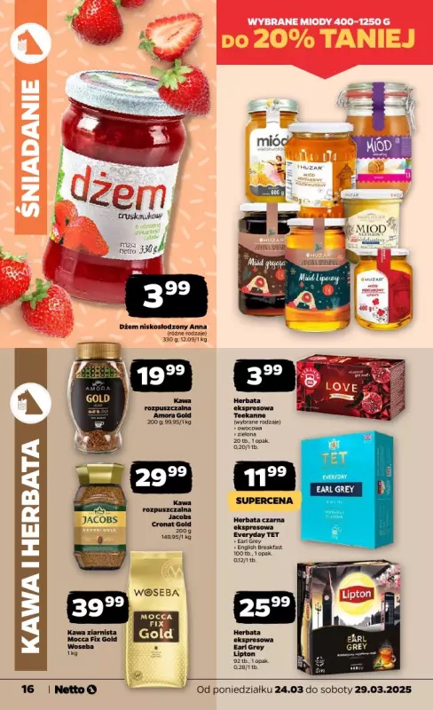 Netto - gazetka promocyjna Gazetka Spożywcza od poniedziałku 24.03 do soboty 29.03 - strona 16