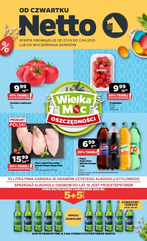 Netto - gazetka promocyjna Gazetka Spożywcza od czwartku 27.03 do środy 02.04