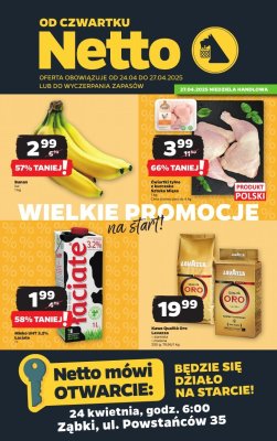 Netto - gazetka promocyjna ZĄBKI - Wielkie otwarcie już w czwartek 24.04! od czwartku 24.04 do niedzieli 27.04